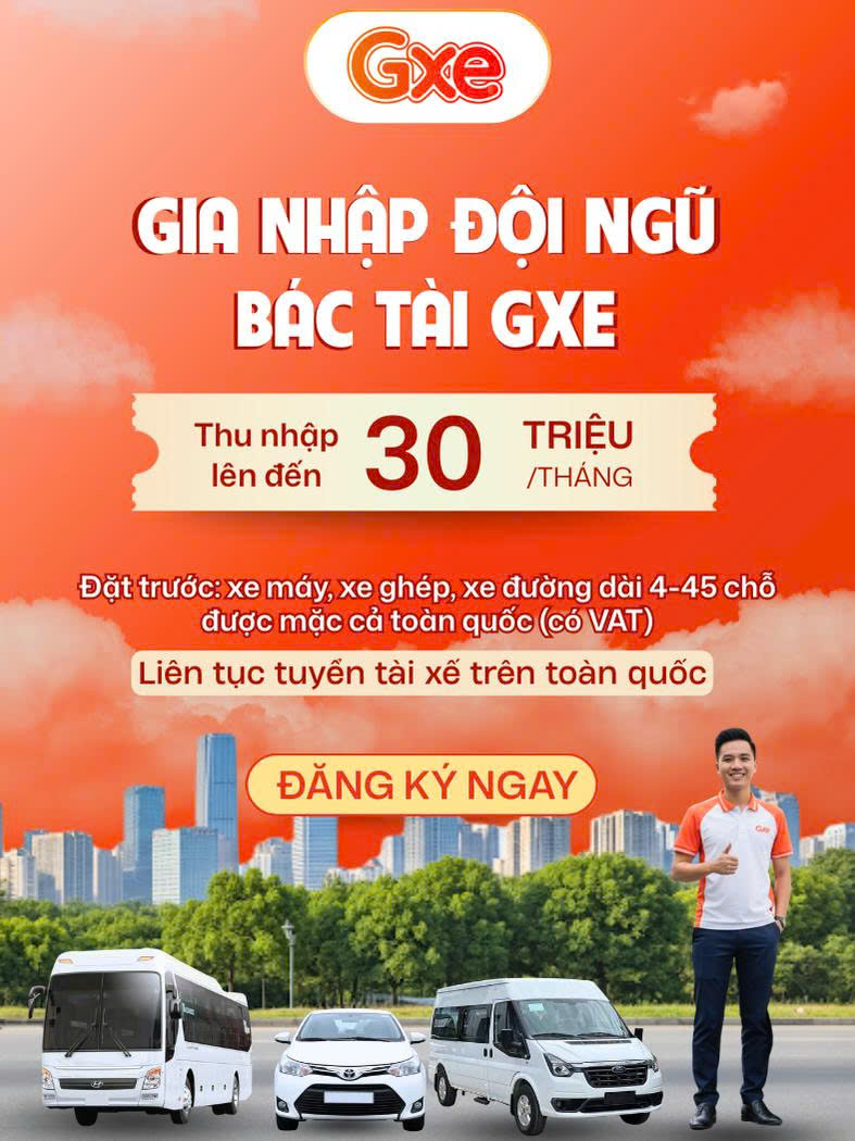 Tuyển dụng tài xế GXE Car